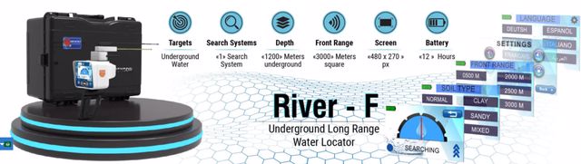 من اقوي الاجهزه  لكشف المياه الجوفية والآبار الارتوازية جهاز ريفر إف بلس Do